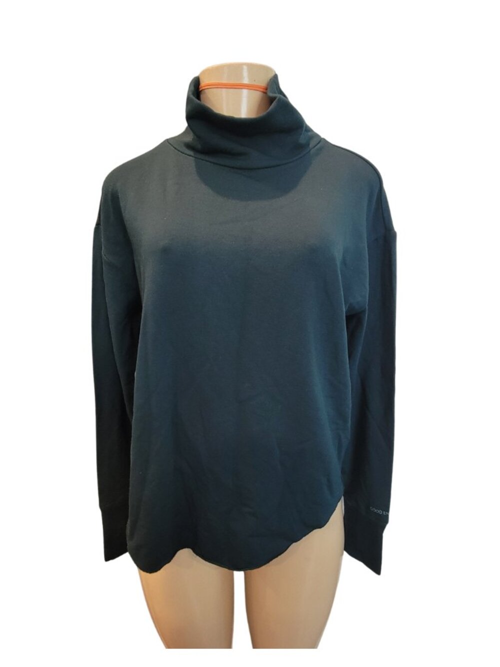 Offline by Aerie Green Round Hem Boxy Relaxed Fit Turtle Neck Fleece Top - Picture 1 of 12